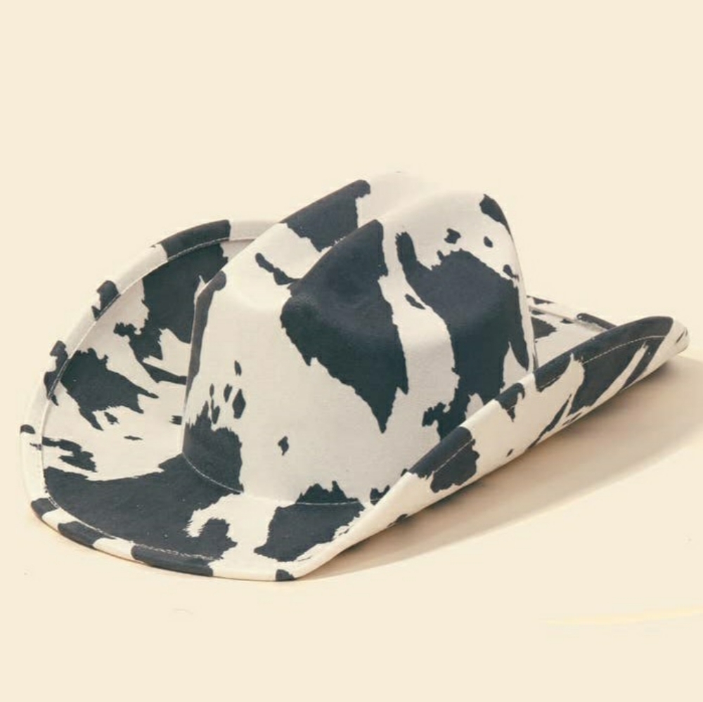 Cow print Cowgirl Hat
